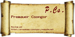 Premauer Csongor névjegykártya