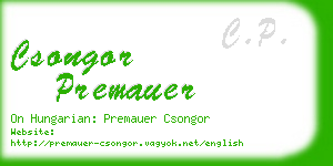 csongor premauer business card